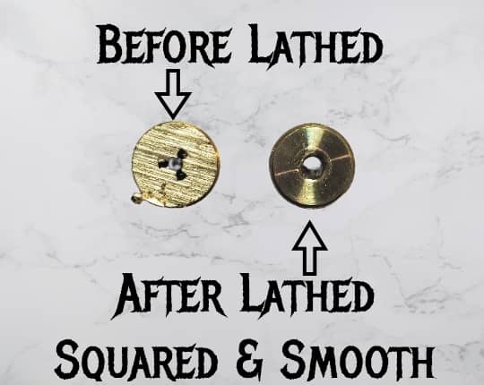 44 MAGNUM bullet before and after lathing process for DIY bullet jewelry crafting