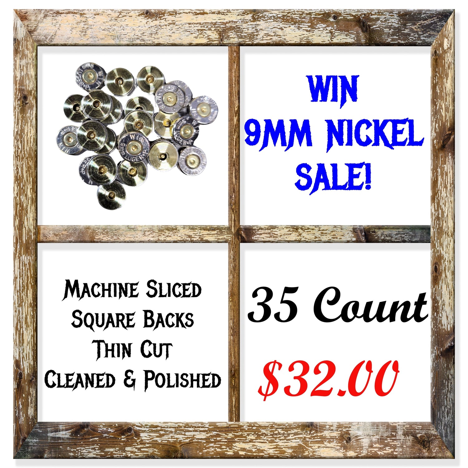 9mm Nickel Bullet Slices for Jewelry: Craft Unique Styles