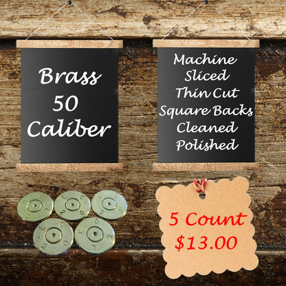 50 BMG Bullet Slices For Jewelry Crafts