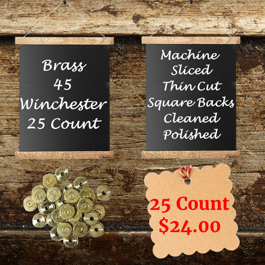 Brass 45 Winchester Bullet Slices For Quality Crafting