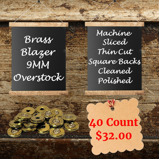 SingleShotSlices Overstock Bullet Casings - 9MM 40 Count