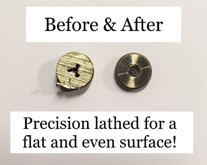 20 Gauge brass bullet jewelry supplies with precision lathing for a flat surface
