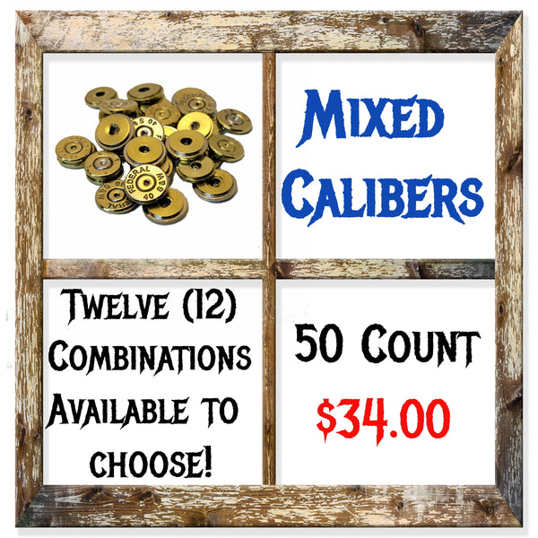 Mixed Bullet Calibers for Crafting with 50 Count and 12 Combinations Available to Choose