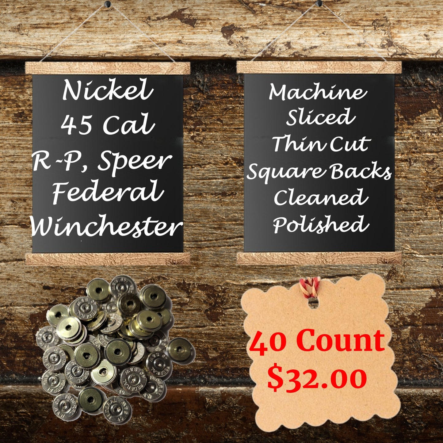 Nickel 45 Caliber Bullet Jewelry Supplies