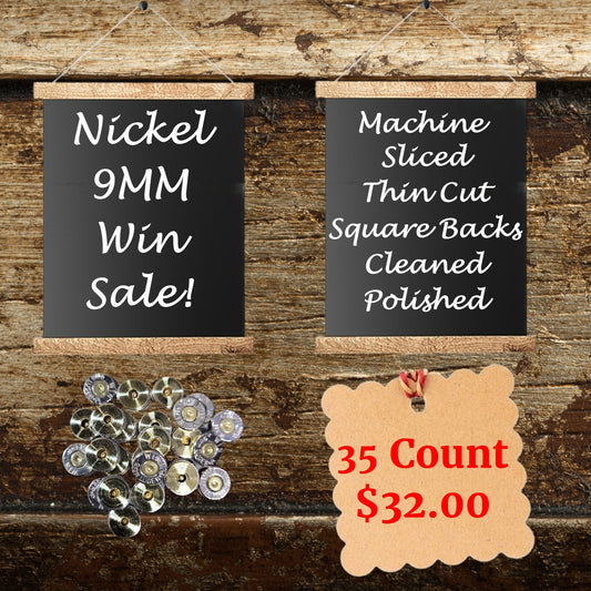 Nickel Bullet Jewelry Supplies - WIN 9MM By SingleShotSlices