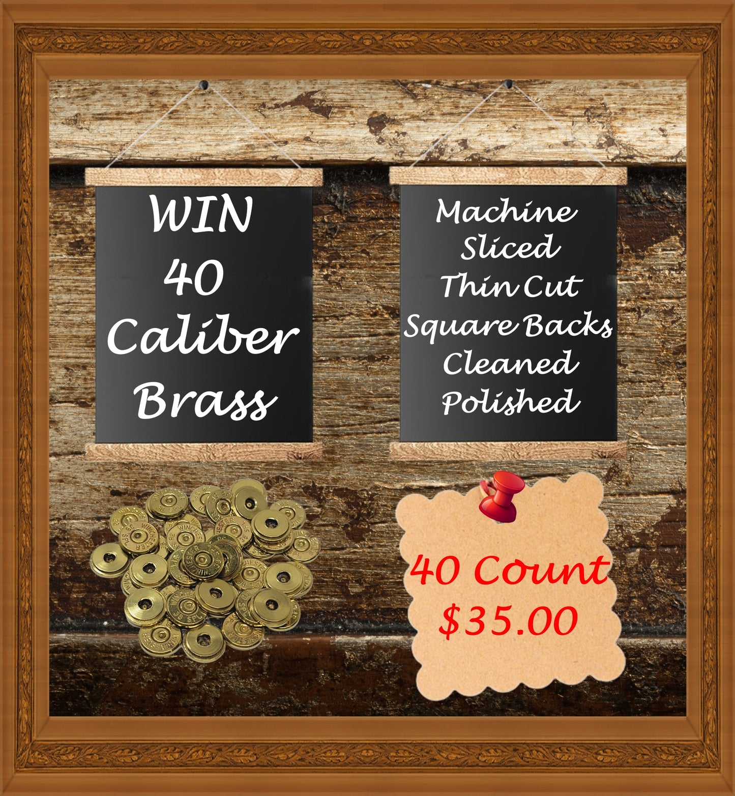 Brass WIN 40 Caliber Bullet Jewelry Making Supplies